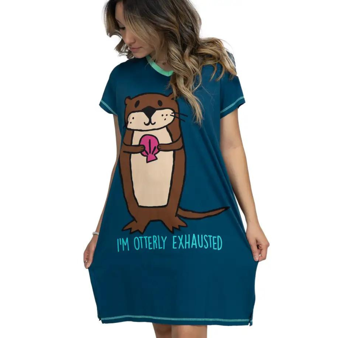 lazy one otterly exhausted nightshirt